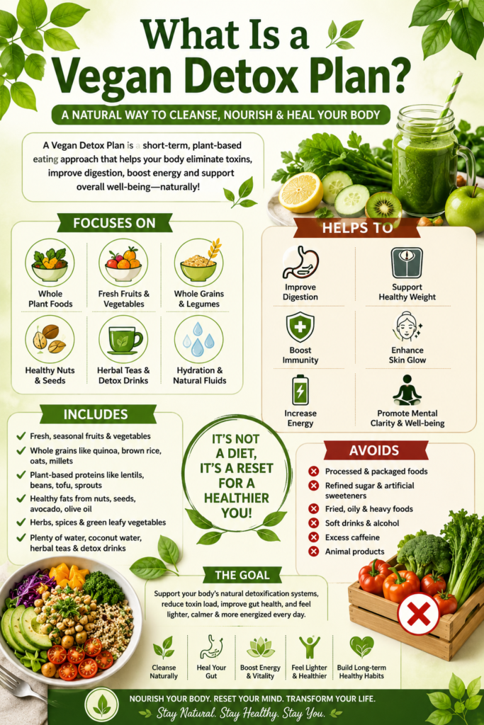 πΏ Vegan Detox Plan: Reset Your Body, Recharge Your Life Naturally